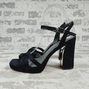 New Franco Sarto Womens Damalis Faux Leather Open Toe Heels Shoes B487